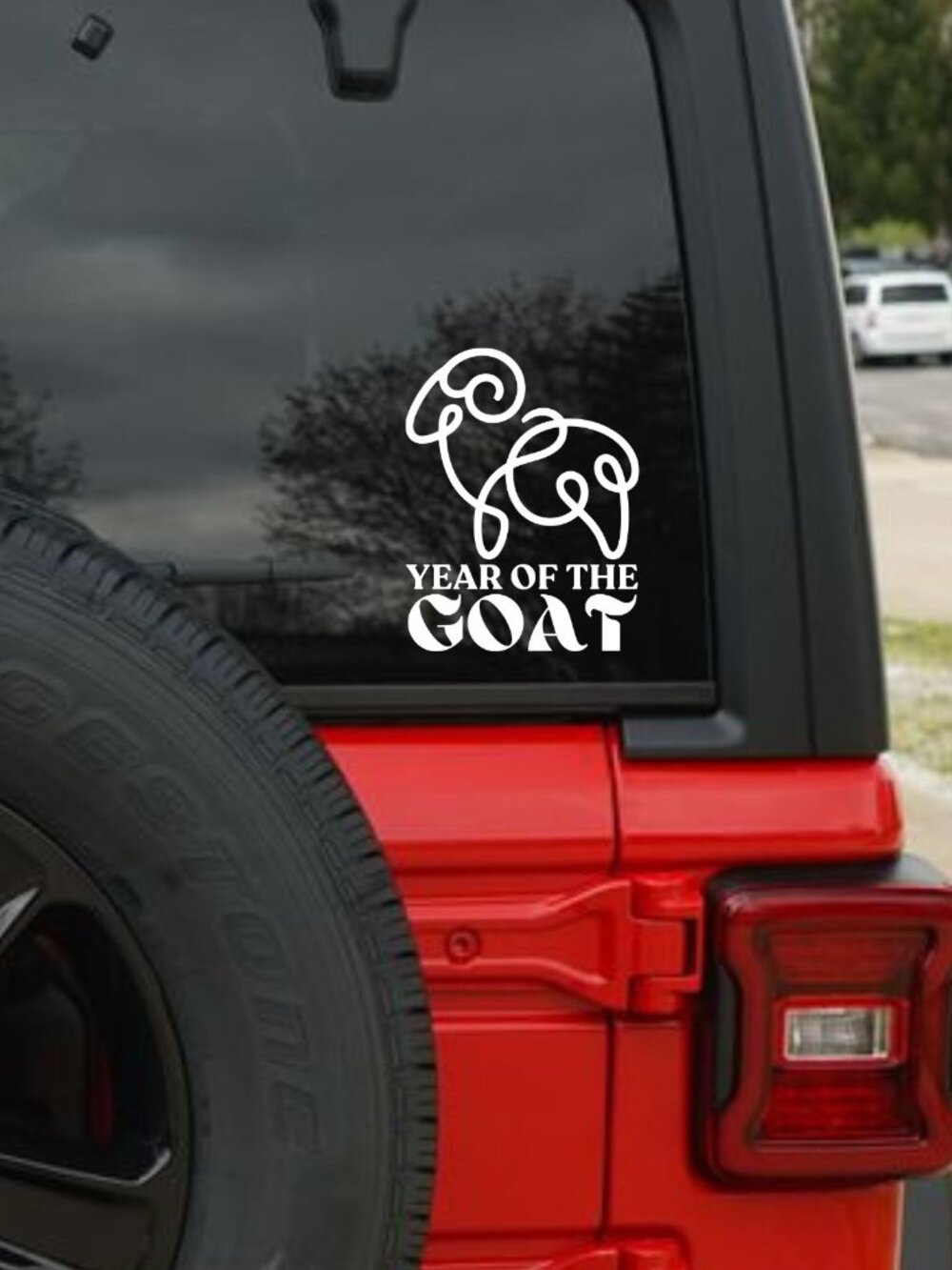 Chinese Zodiac: Year Of The Goat Vinyl Car Decal, Lunar New Year 2027